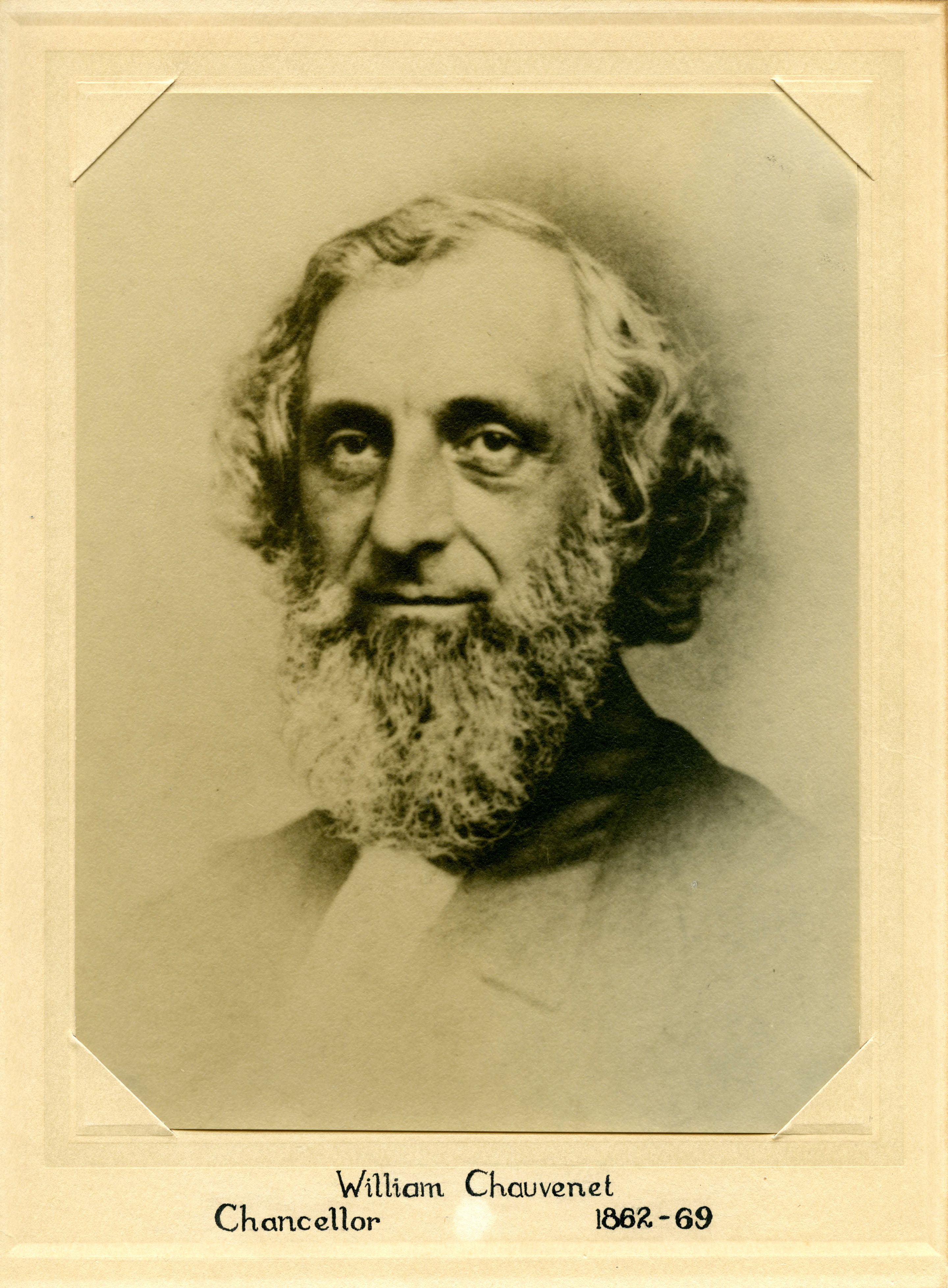 Black and white photo of William Chauvenet
